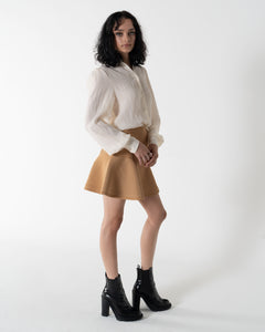 Flared Mini Skirt - Honey