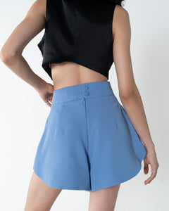 Flared Shorts - Blue (Made to order)