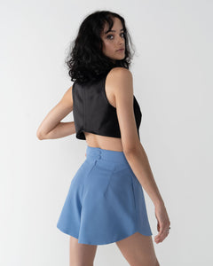 Flared Shorts - Blue (Made to order)