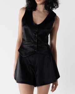 Waistcoat - Satin Black (Made to order)